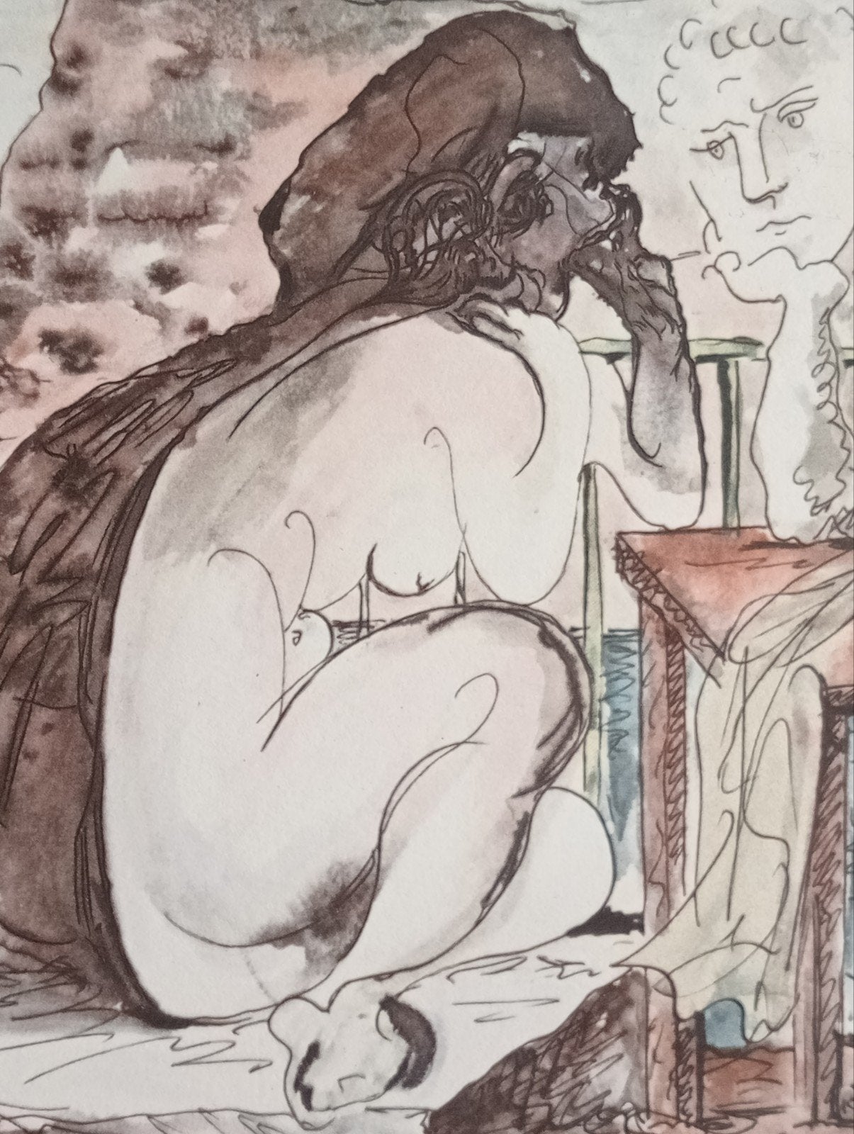 Pablo Picasso prent naakt erotiek, Ophalen of Verzenden, 1960 tot 1980, Gebruikt, Overige onderwerpen