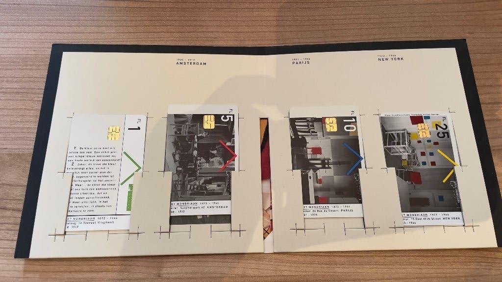 PTT Telecom set telefoonkaarten Piet Mondriaan - ongebruikt, Verzamelen, Verzenden, Nederland