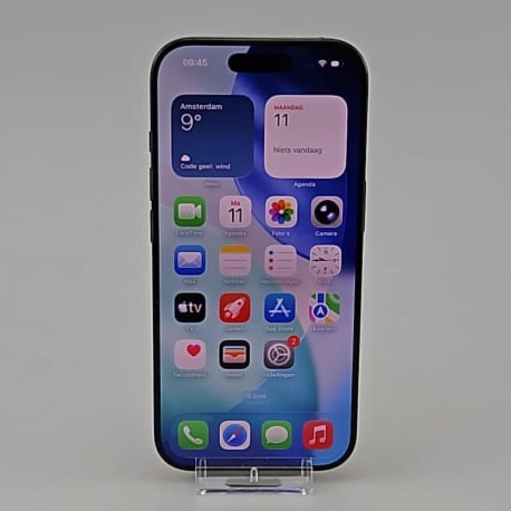 iPhone 16 Pro 128GB Titanium Zwart Bat:100% | Apple Garantie