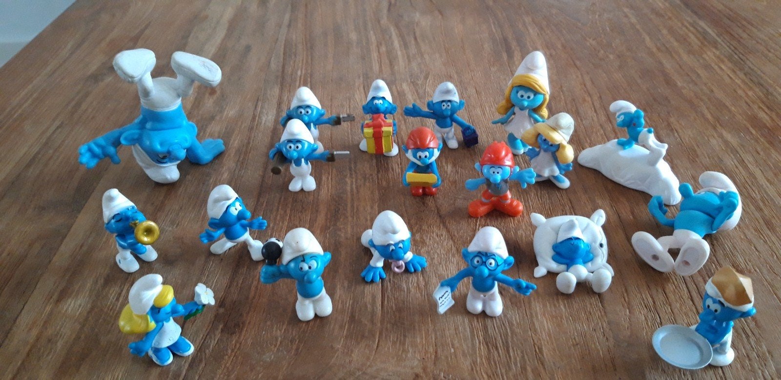 Smurfen 19x, Verzamelen, Smurfen, Ophalen of Verzenden, Zo goed als nieuw, Verschillende Smurfen, Poppetje, Figuurtje of Knuffel