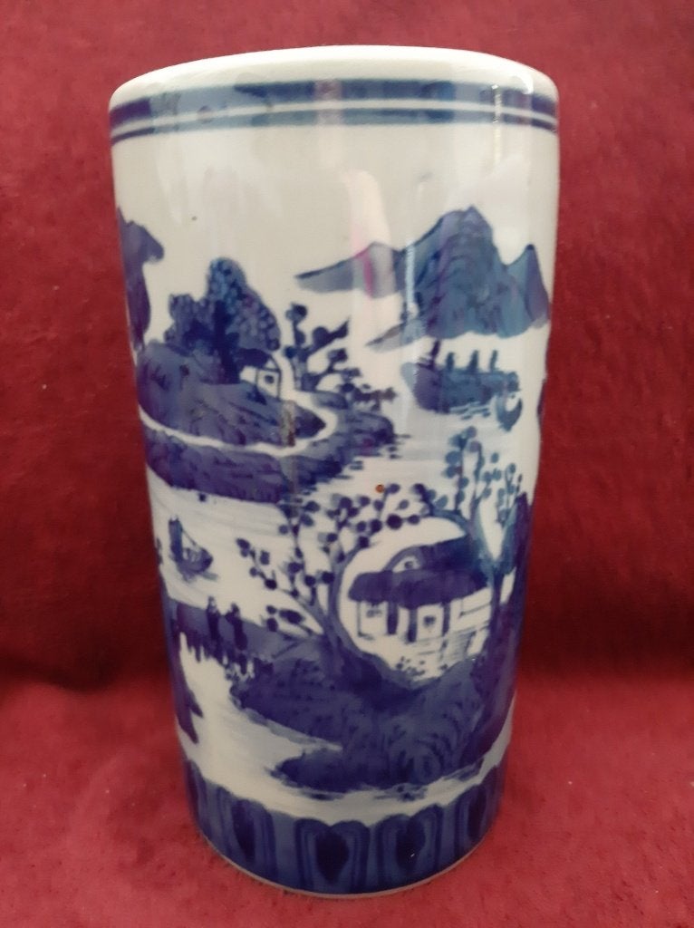 Hand Painted Chinese Vaas Gemerkt - Met Chinese Zegel teken, Ophalen of Verzenden