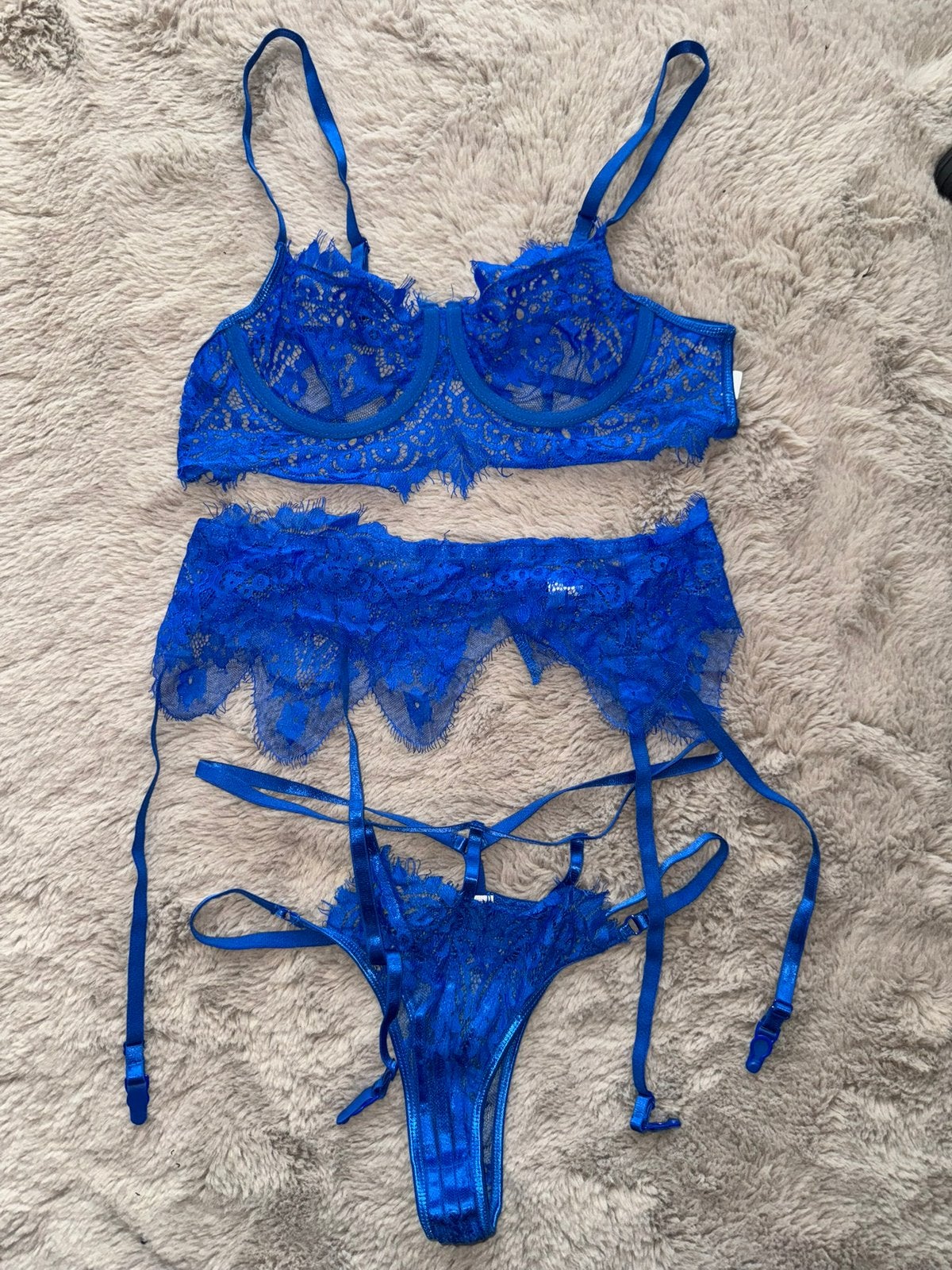 Lingerie set blauw, Ophalen of Verzenden, Blauw