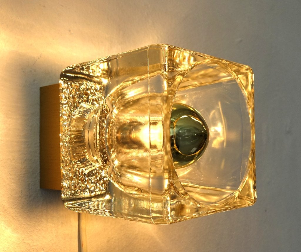 Vintage Peill & Putzler wandlamp Ice Cube, Ophalen of Verzenden, Gebruikt, Glas