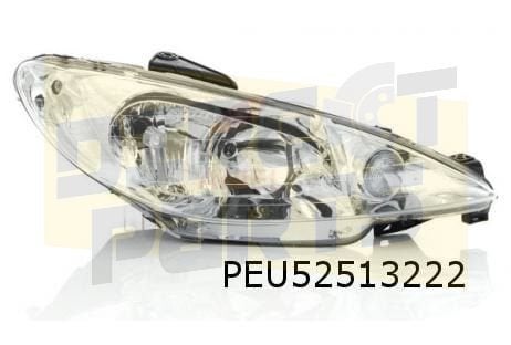 Peugeot 206 (12/5-) koplamp R Origineel! 6206A0, -, Verzenden, -, Nieuw