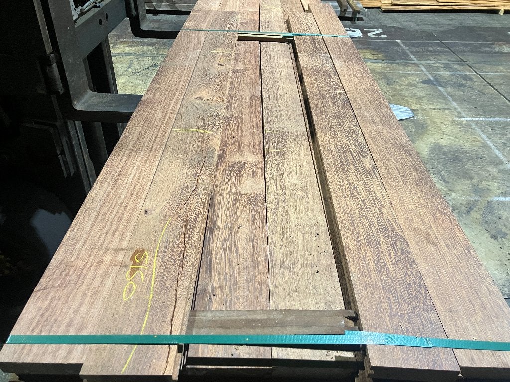 Planken-vlonderplanken-Hardhout-Sucupira Vermelho-32x135 mm, Ophalen, Planken, Nieuw, Hardhout