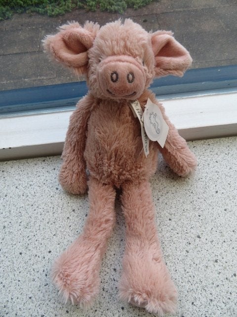 Varken varkentje Pig Perry merk Happy Horse meet ca 30 cm, Nieuw, Ophalen of Verzenden, Middelgroot (20 tot 80 cm), Roze