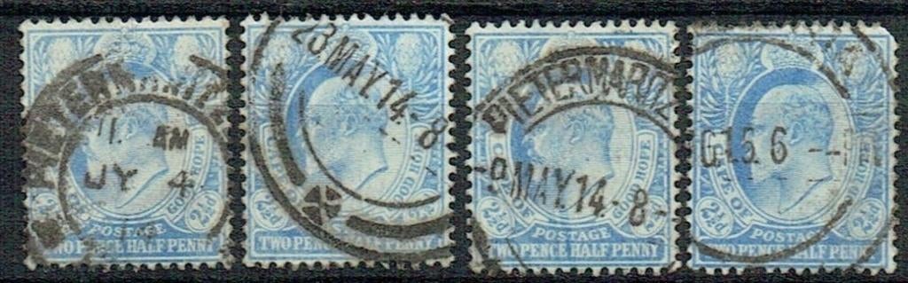 Cape Of Good Hope 1903 Koning Edward 2½ P 4x, Verzenden, Gestempeld, Koningshuis
