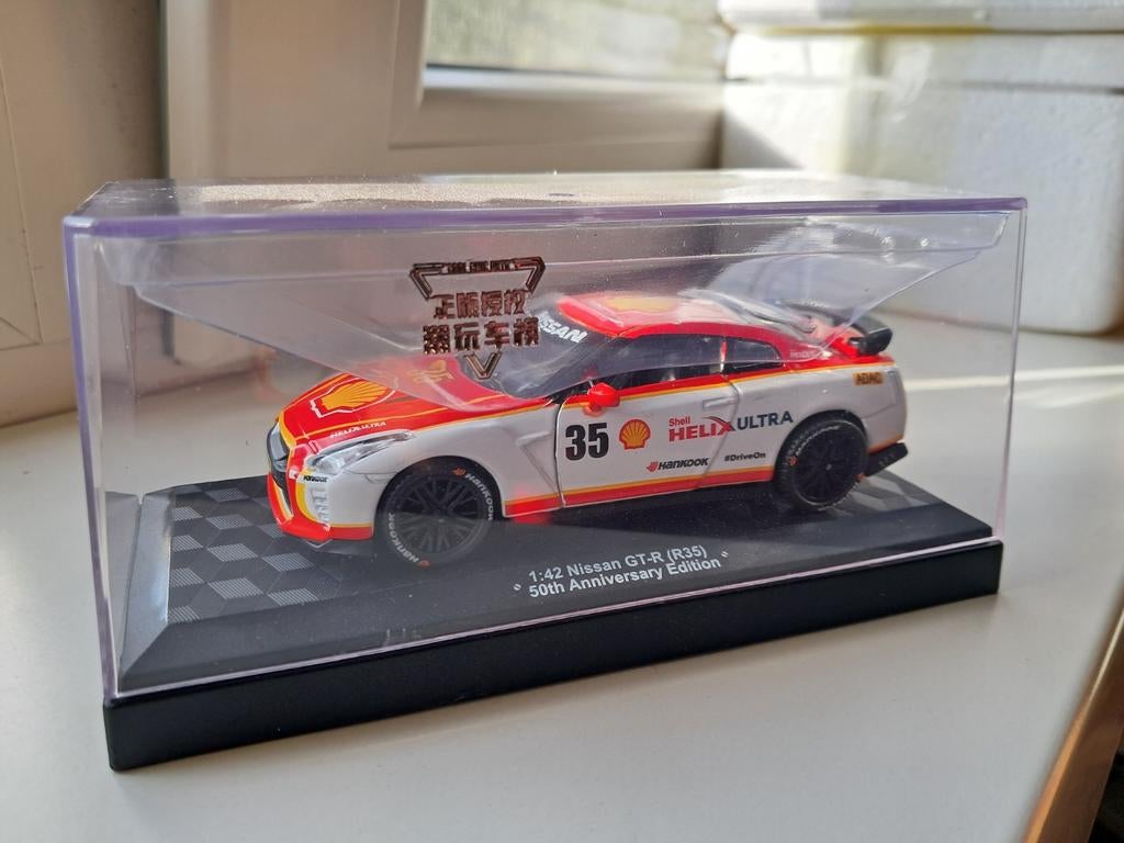 1:43 Nissan GT-R (R35) Nieuw, Hobby en Vrije tijd, Ophalen of Verzenden, Nieuw, Auto, Overige merken