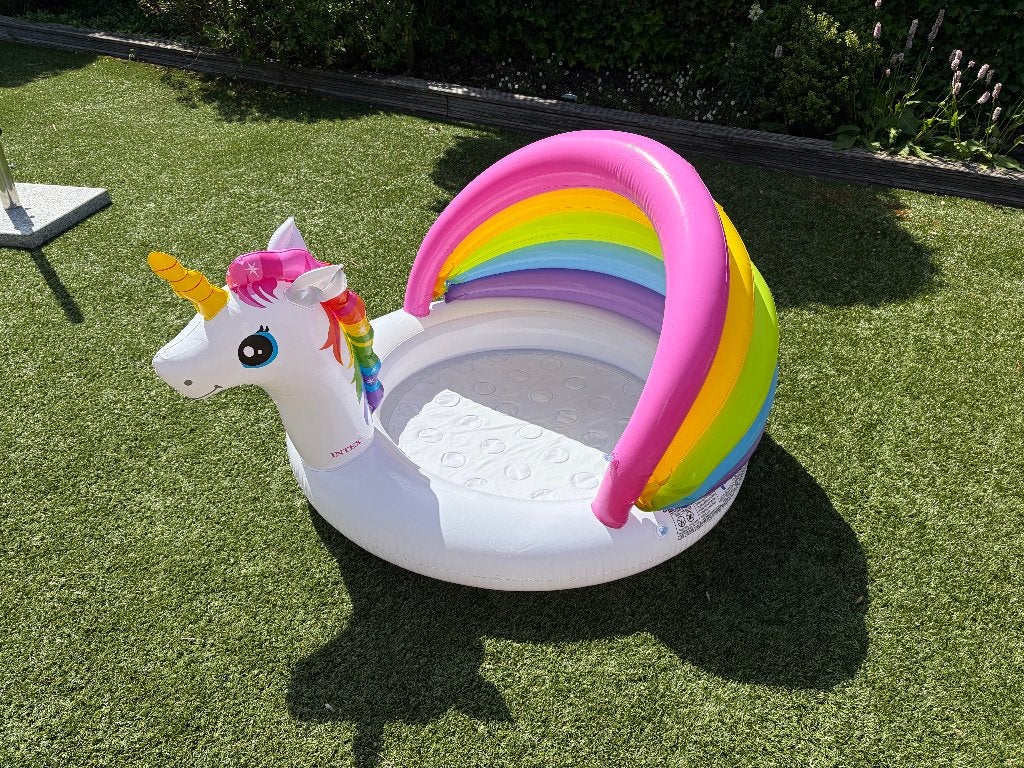 Unicorn Baby Zwembadje met Regenboog – Intex, Ophalen of Verzenden, Zo goed als nieuw