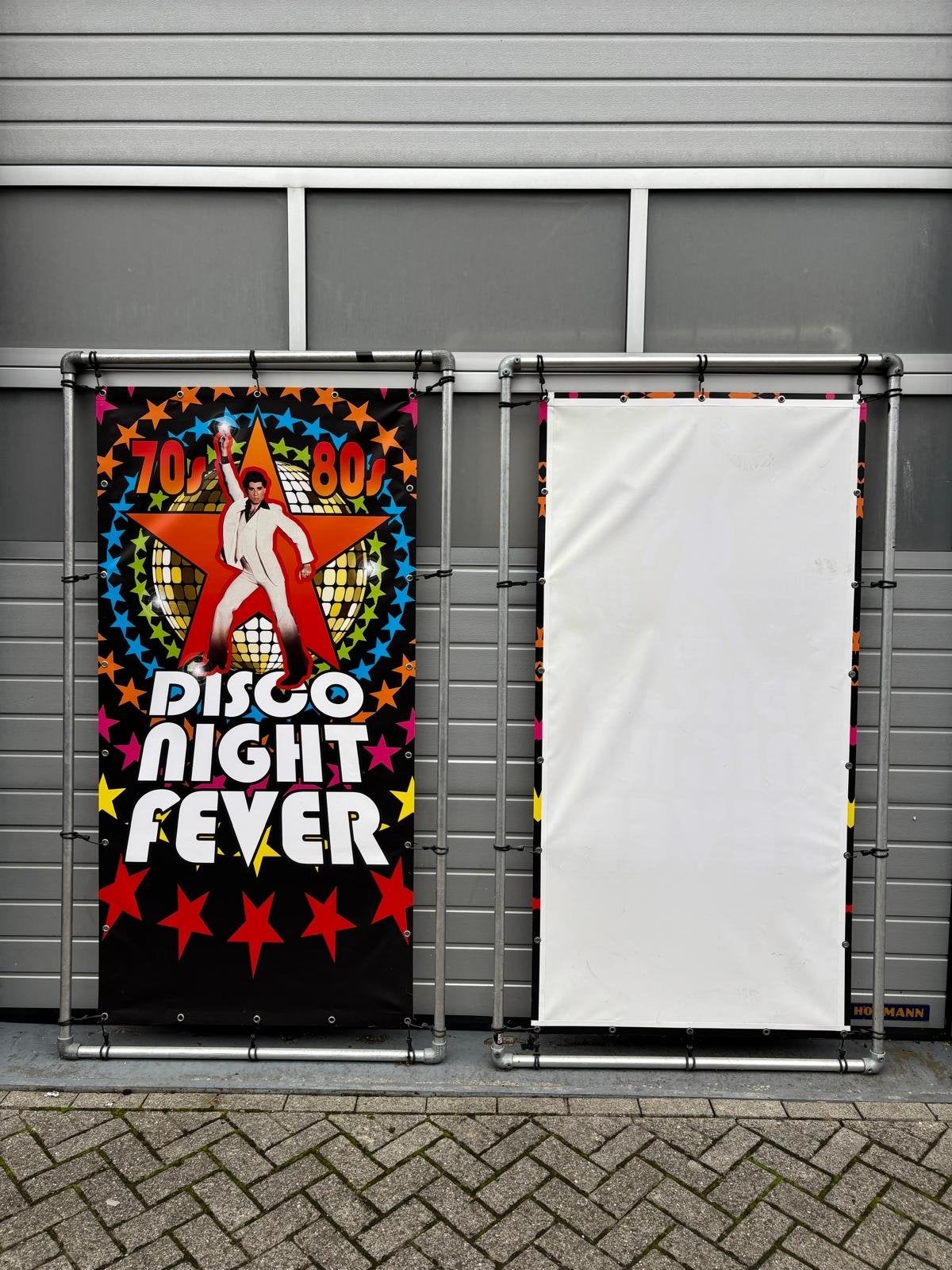 Stevig metalen banner-/spandoekframe 1x2 meter (20 st. mgl), Ophalen of Verzenden, Gebruikt
