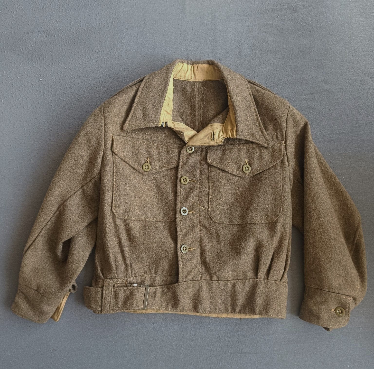 Battledress Nederlands-Indie 1946 op naam, Ophalen of Verzenden, Nederland, Kleding of Schoenen