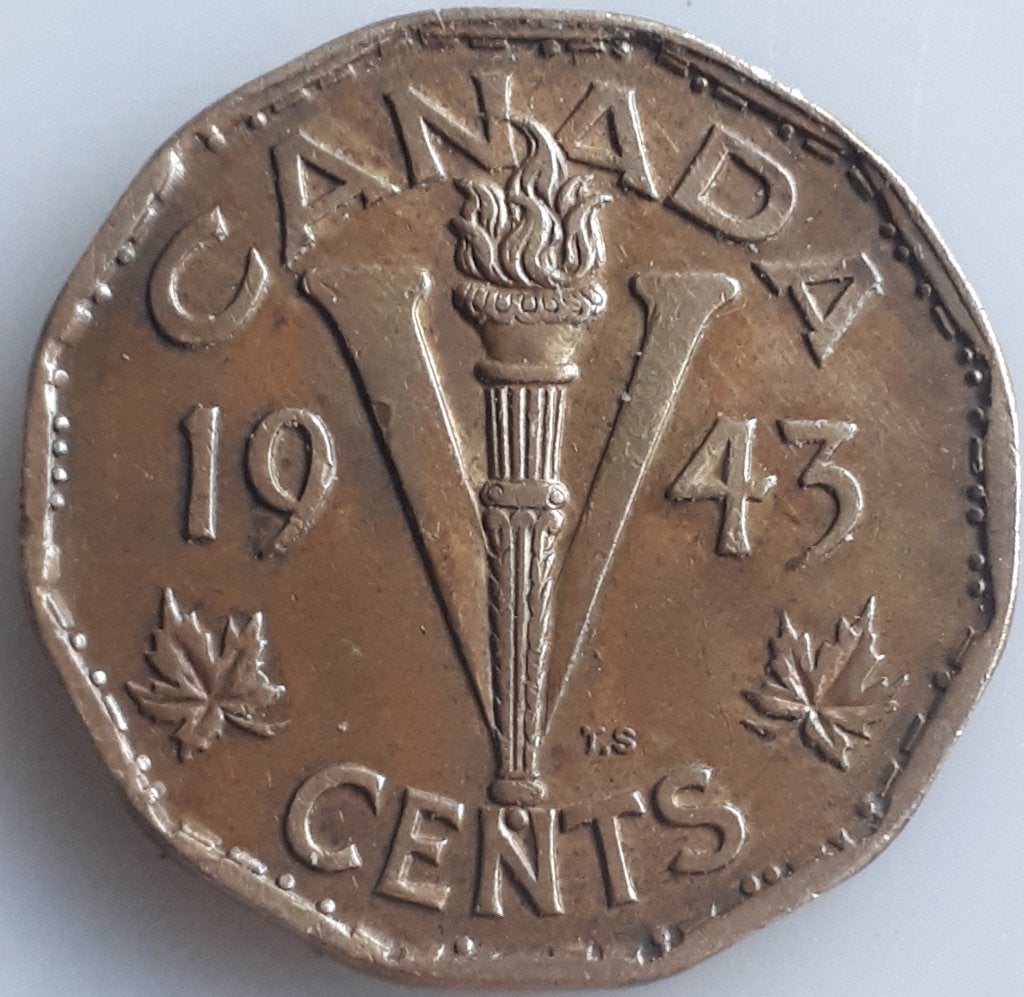 CANADA : 5 CENT 1943 TOMBAC KM 40 XF, Ophalen of Verzenden, Noord-Amerika, Losse munt
