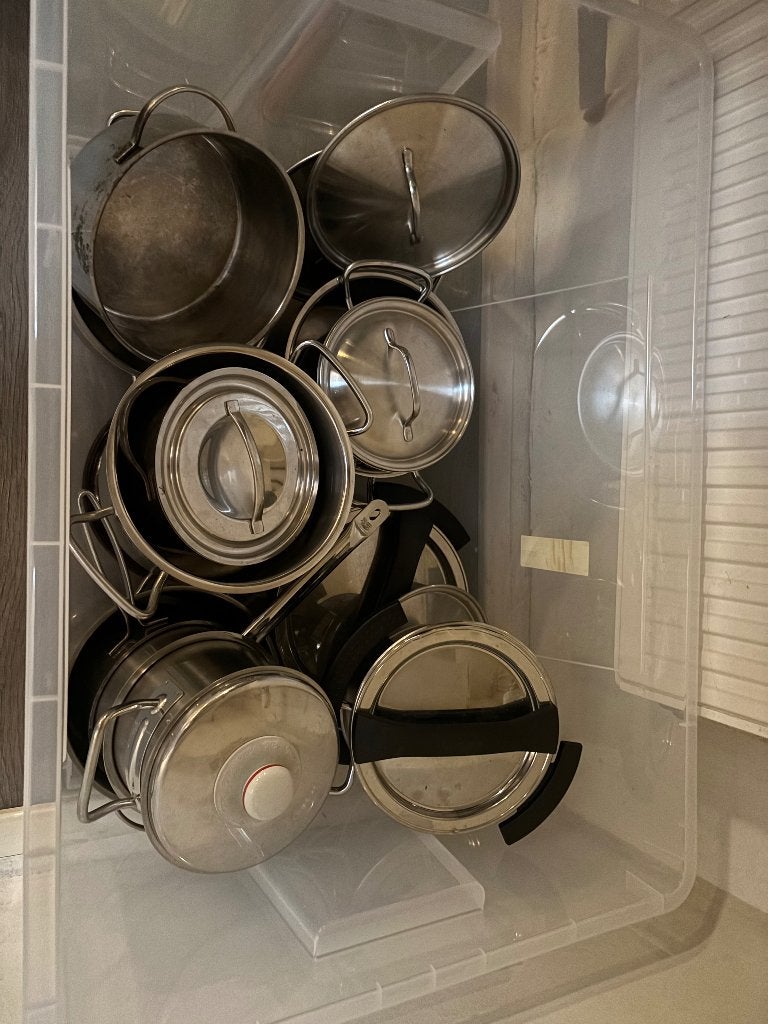 Pannenset, Ophalen, Gebruikt, Pannenset, Rvs