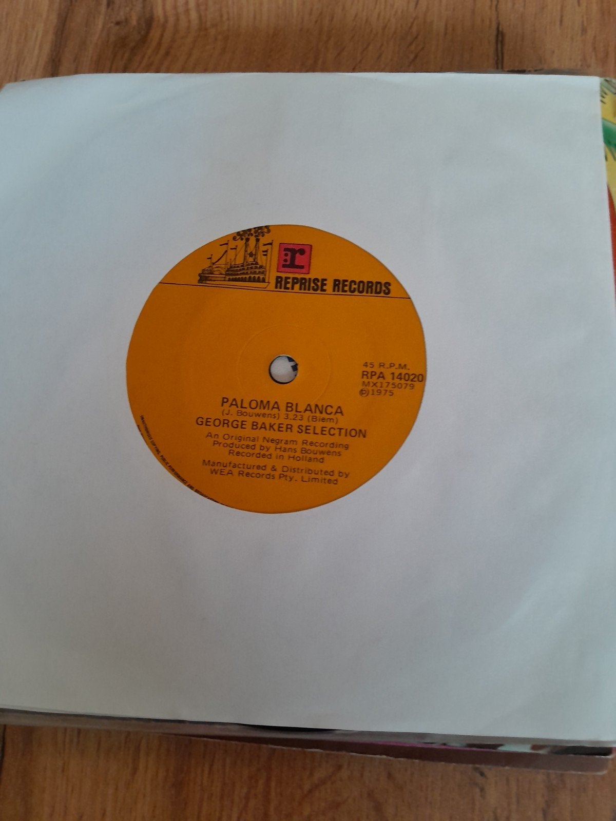 George baker selection 7inch paloma blanca, Ophalen of Verzenden, Zo goed als nieuw, Pop