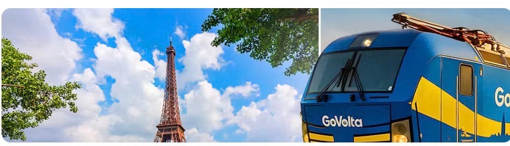 2 retourtickets naar Parijs (Govolta), Twee personen, Trein, Buitenland, Met bestemming of datum
