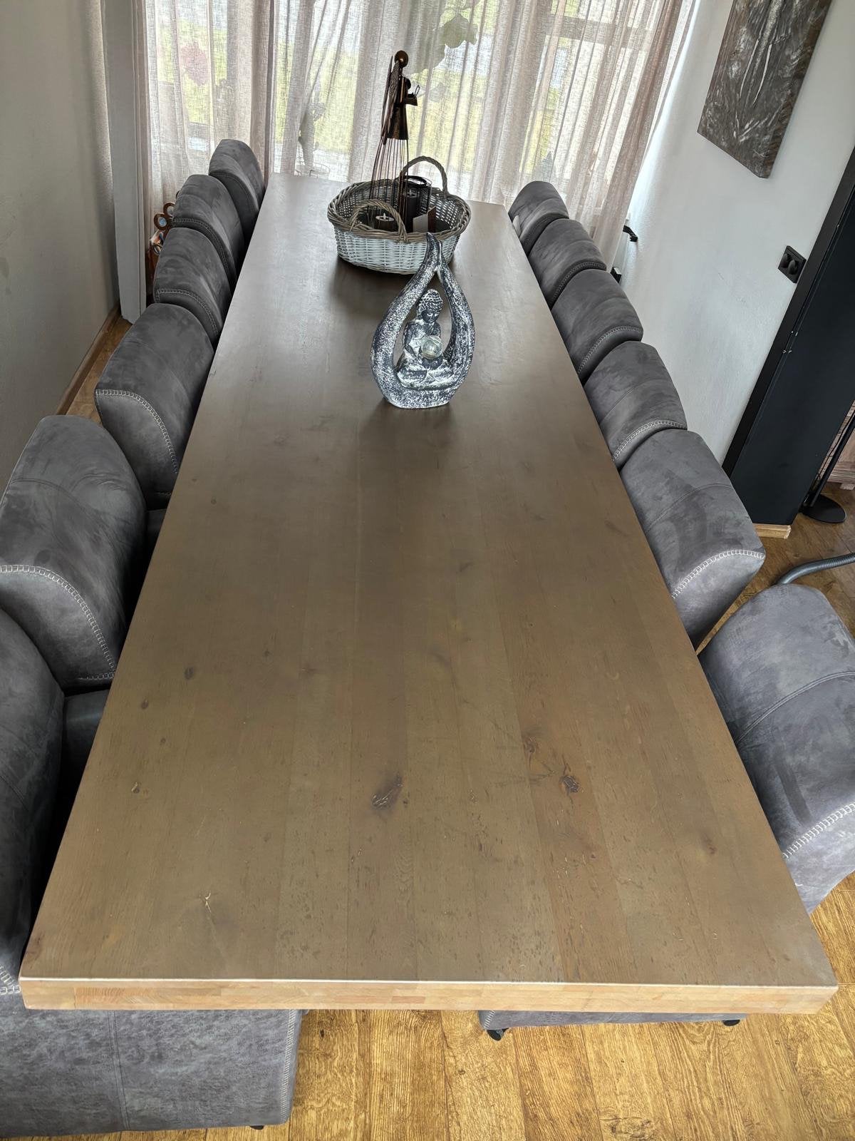 Eettafel met 12 stoelen, Ophalen, Gebruikt, 200 cm of meer, 50 tot 100 cm