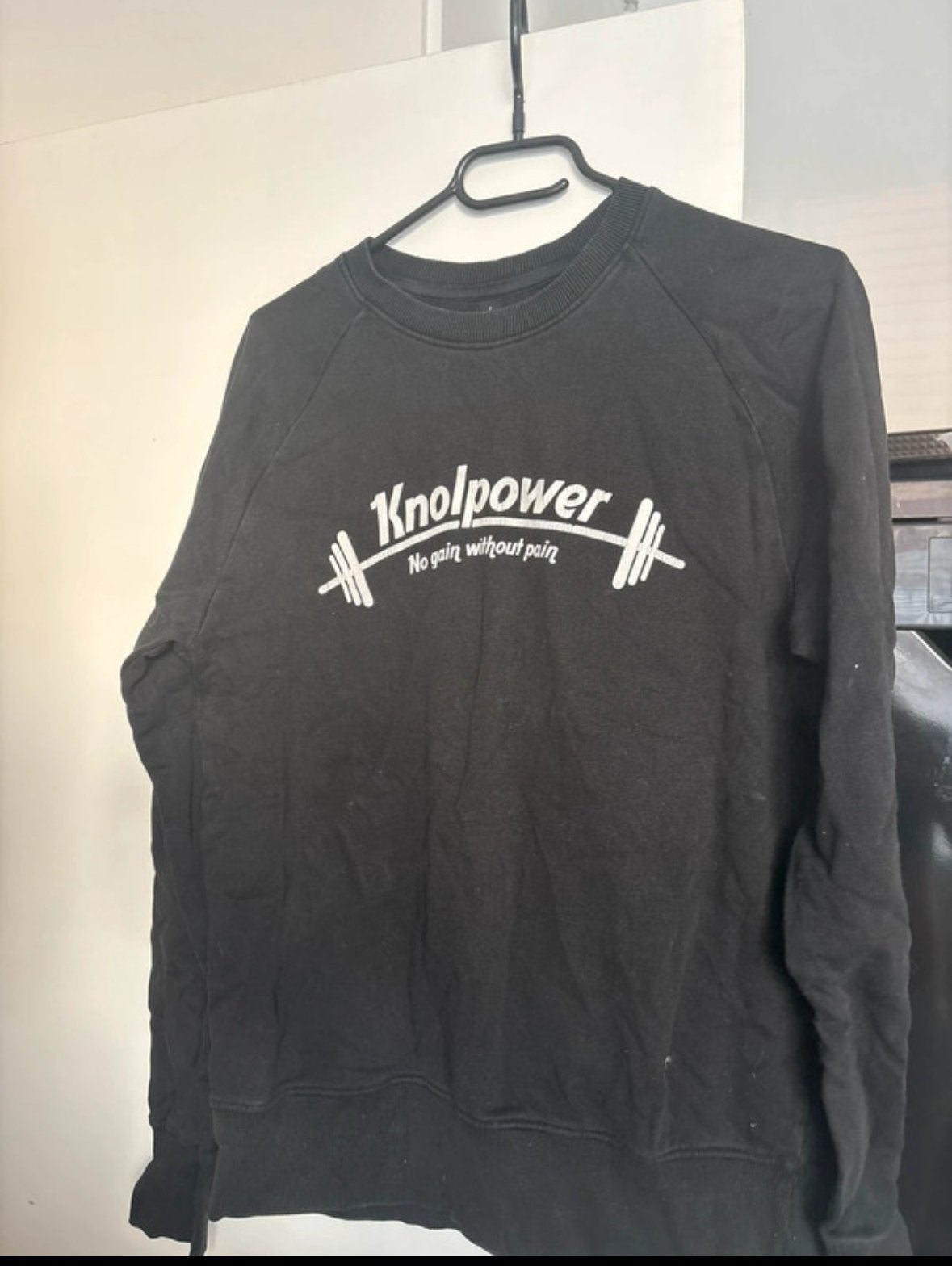 Knolpower sweater 'No gain without pain' - Maat S, Ophalen of Verzenden, Gedragen, Maat 46 (S) of kleiner, Zwart