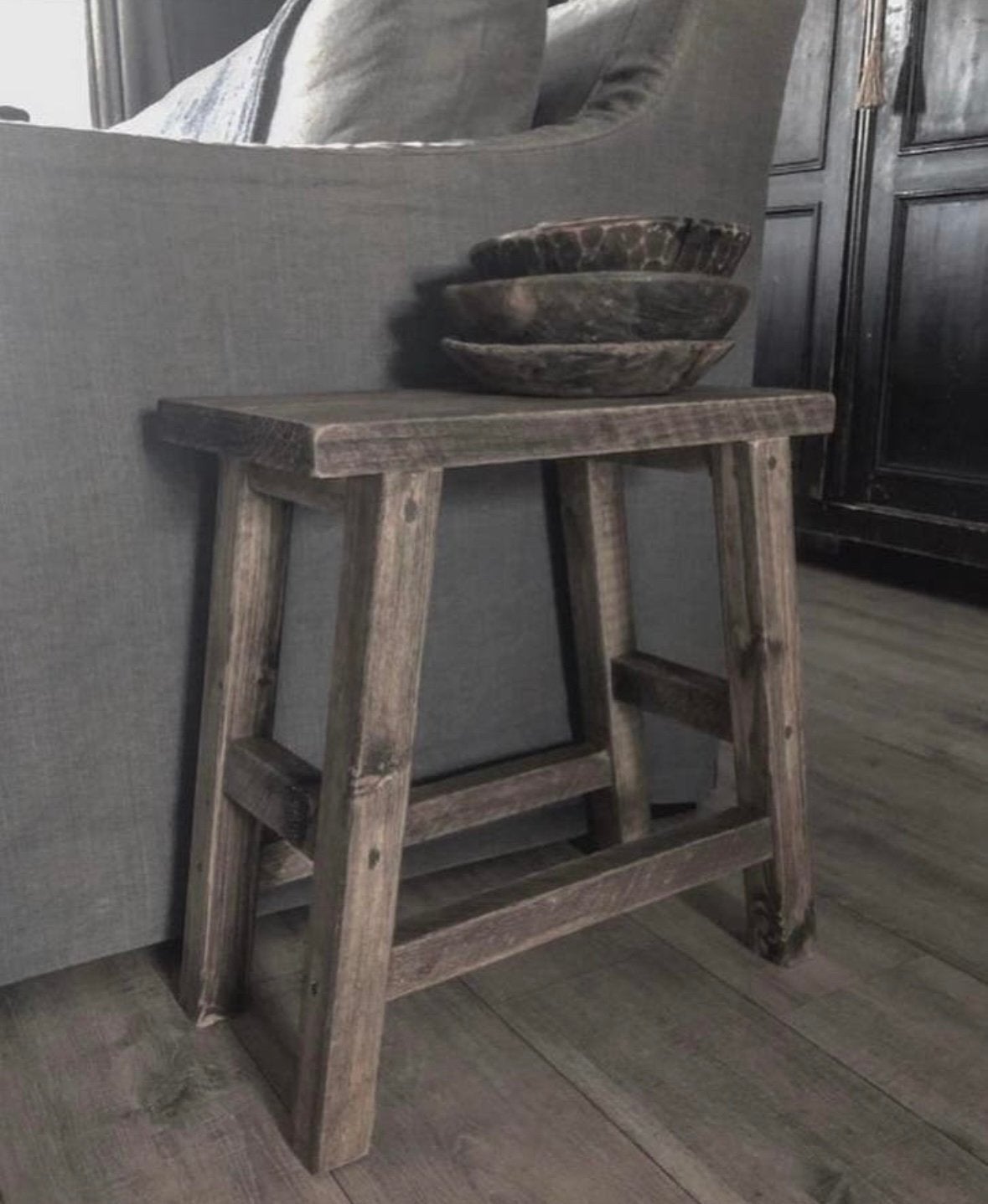 ~Stoer Sober Landelijk Houten Krukje/Bankje~, Ophalen of Verzenden, Nieuw