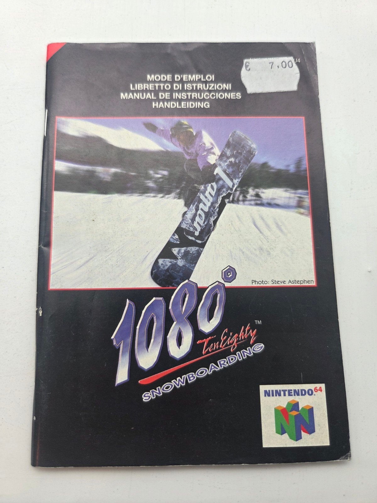 1080 Ten Eighty Snowboarding Handleiding Nintendo 64, Spelcomputers en Games, Games | Nintendo 64, Nintendo, Gebruikt, Nintendo España S.A. C/ Azalea, 1 - Edificio D, MINIPARC 1 El Soto de la Moraleja, ALCOBENDAS 28109 MADRID