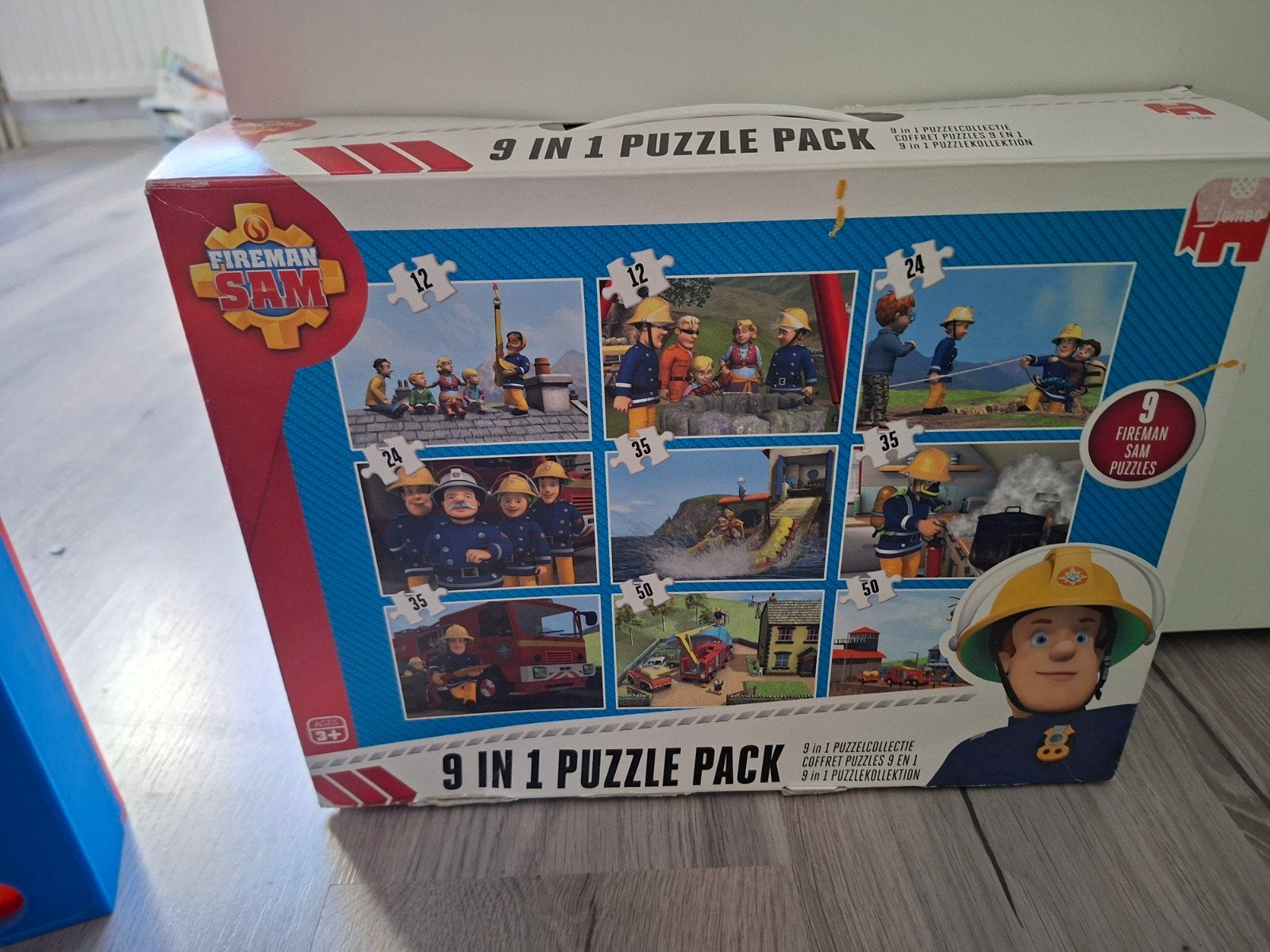 Brandweerman Sam 9-in-1 Puzzelcollectie, Ophalen of Verzenden, Meer dan 50 stukjes, Gebruikt, 4 tot 6 jaar