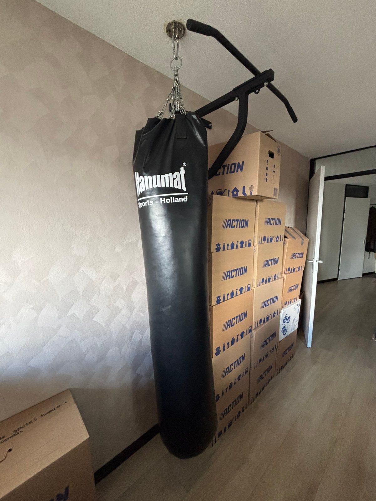Bokszak (Hanumat) en pull-up bar, Sport en Fitness, Boksen, Ophalen, Gebruikt, Bokszak