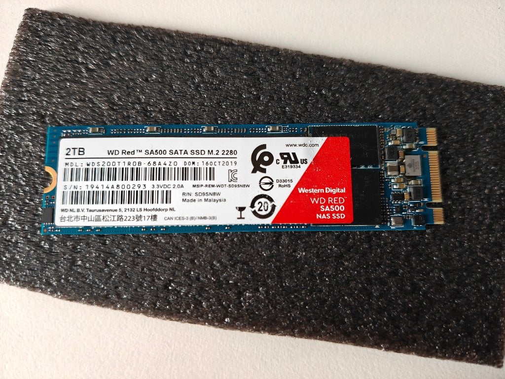 2TB WD RED SA500 SATA SSD M.2, Intern, 2TB, Gebruikt, Server