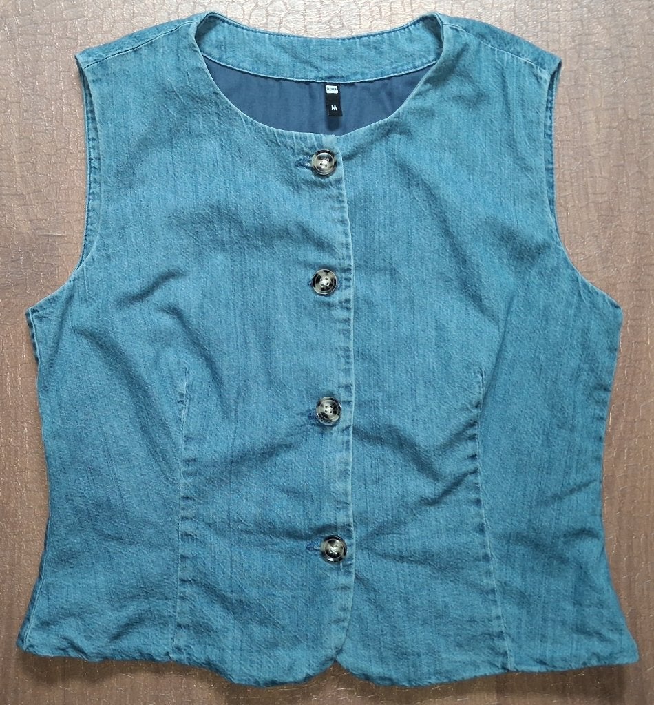 ZGAN!!   Denim gilet van de Hema maat M, Maat 38/40 (M), Blauw, Ophalen of Verzenden, Zo goed als nieuw