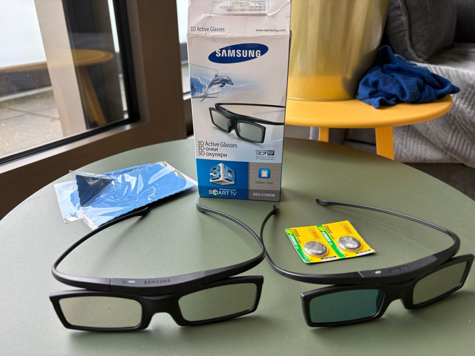 Samsung 3D Active Brillen (2 stuks) met batterijen, Ophalen of Verzenden, Zo goed als nieuw, Samsung