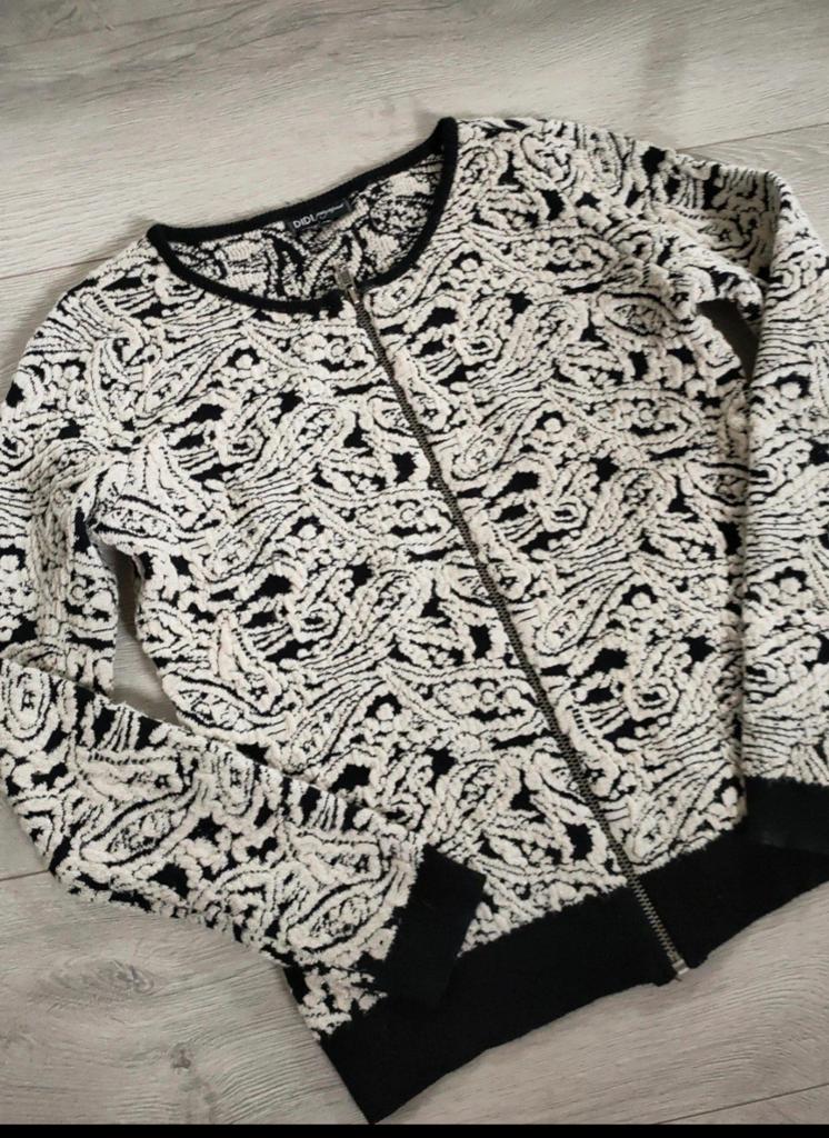 Didi vest met rits zwart wit subtiel glittertje maat XS, Kleding | Dames, Truien en Vesten, Ophalen of Verzenden, Zo goed als nieuw