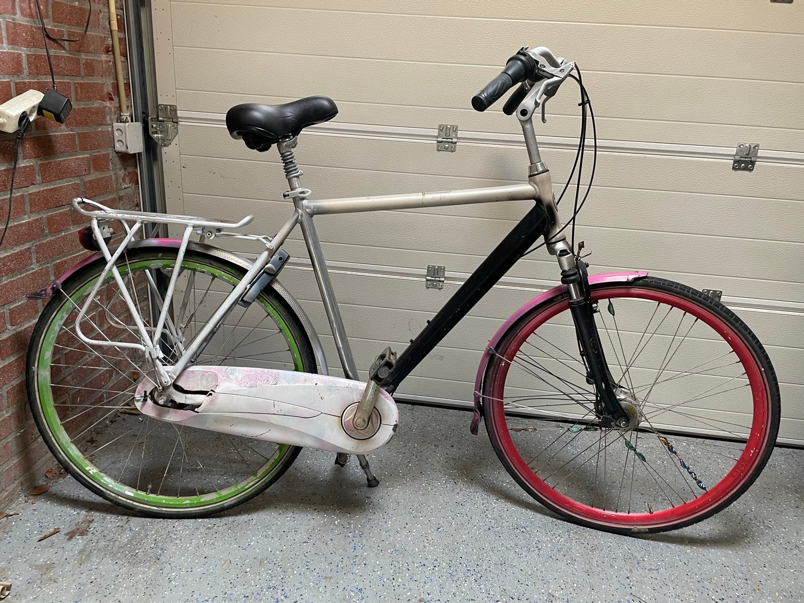 Gebruikte herenfiets > opknapper, Gebruikt, Velgrem, Versnellingen, 53 tot 57 cm