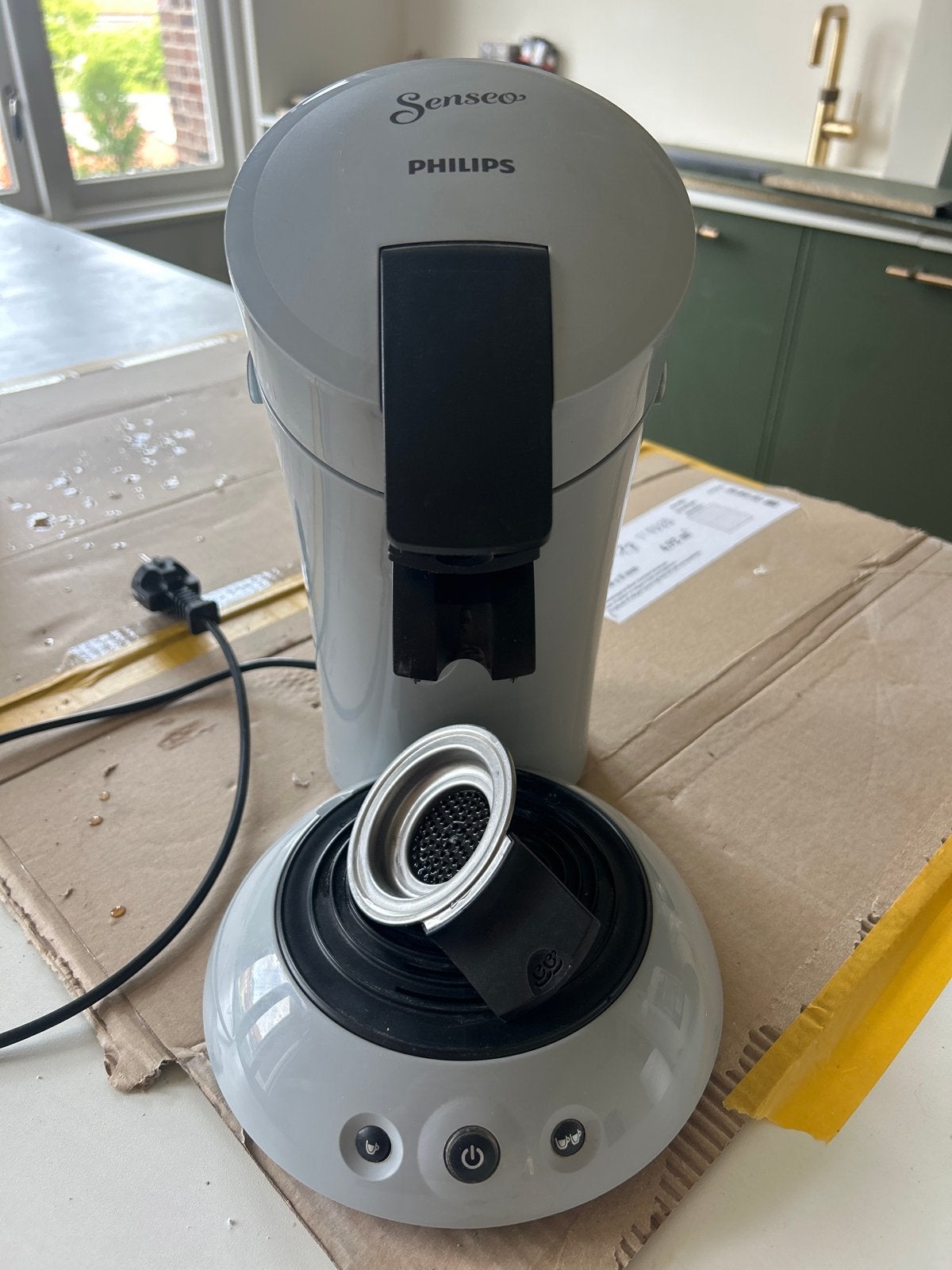Philips Senseo Koffiezetapparaat - Grijs, Koffiepads en cups, Gebruikt, Koffiemachine, Ophalen of Verzenden