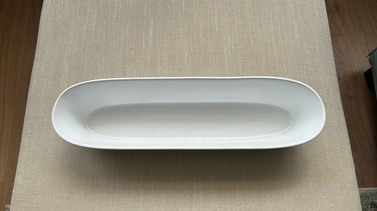 ASA Selection wit aardewerken stokbroodschaal 40x11x8 cm., Overige merken, Keramiek, Nieuw, Ophalen of Verzenden