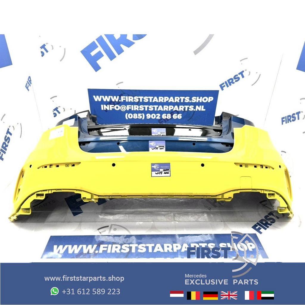 A1778851301 W177 ACHTERBUMPER A KLASSE AMG BUMPER ZWART/WIT/, Gebruikt, -, Ophalen of Verzenden, Achter