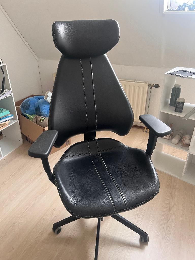 IKEA GRUPPSPEL Gamingstoel Grann zwart - zo goed als nieuw, Huis en Inrichting, Bureaustoelen, Ophalen, Gaming bureaustoel, Zwart