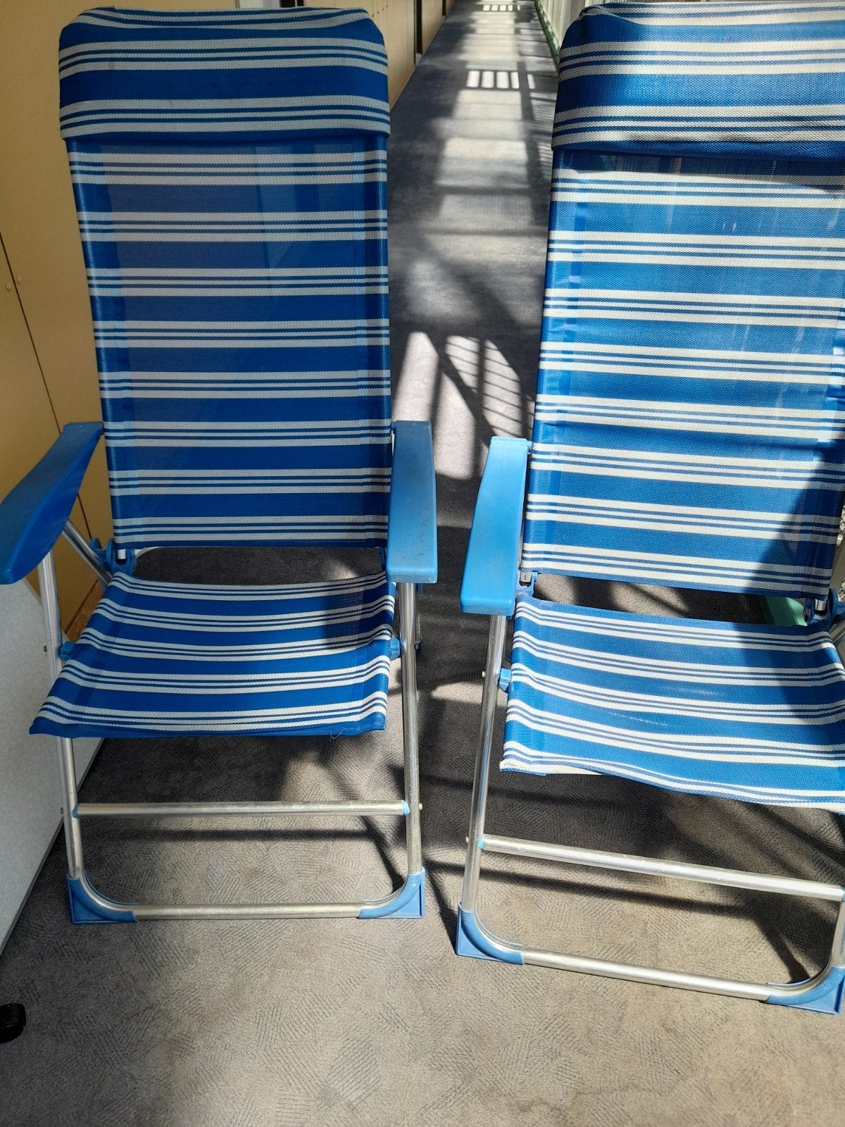 2 lichtgewond verstelbare stoelen met 2 dikke kussens, Ophalen, Campingstoel