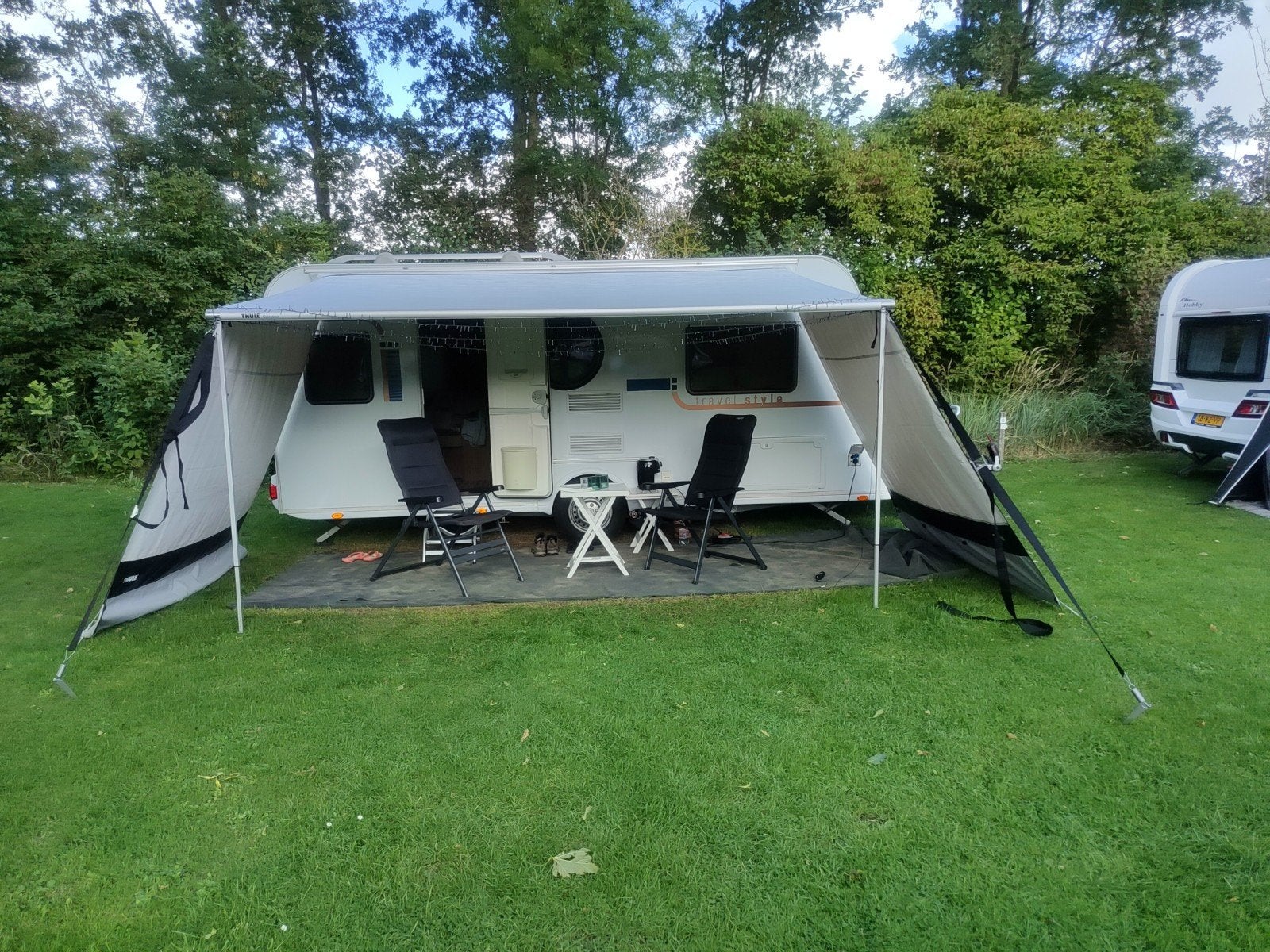 Luifel voor caravan - 4.00m breed, 2.50m uitval, Caravans en Kamperen, Ophalen, Zo goed als nieuw