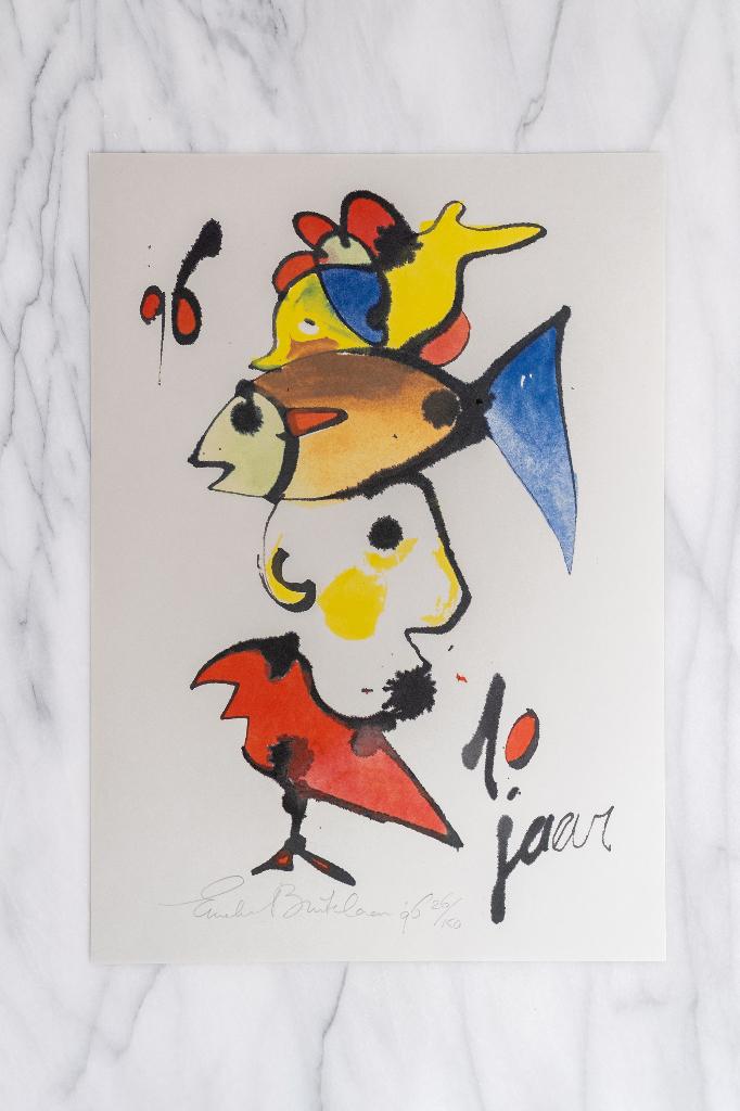 Cobra Stijl Litho Emeke Buitelaar 1996 (26/150), Antiek en Kunst, Kunst | Litho's en Zeefdrukken, Ophalen of Verzenden