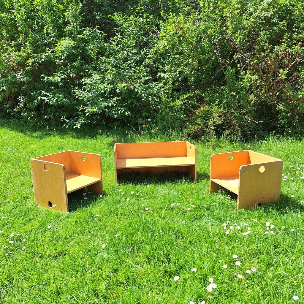 Kubusstoel en bankje voor peuters/kleuters, Kinderen en Baby's, Kinderkamer | Tafels en Stoelen, Ophalen