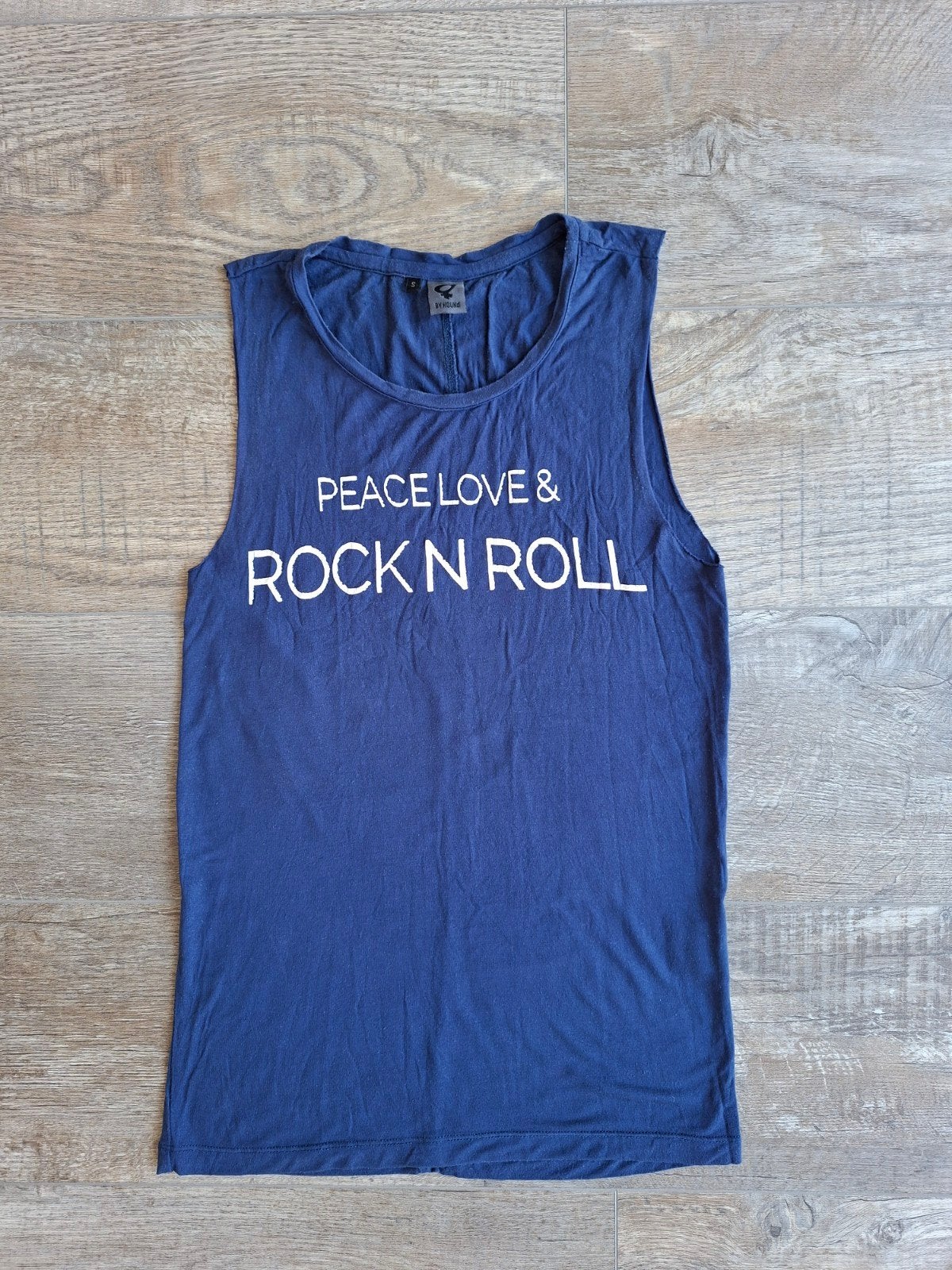 Y2K By HOUNd blauwe graphic tanktop - maat S - Rock 'n Roll, Blauw, Ophalen of Verzenden, Zo goed als nieuw, By HOUNd