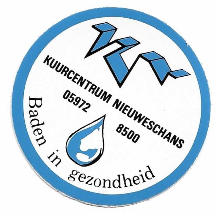 Sticker- -Kuurcentrum Nieuweschans., Verzenden, Nieuw, Overige typen