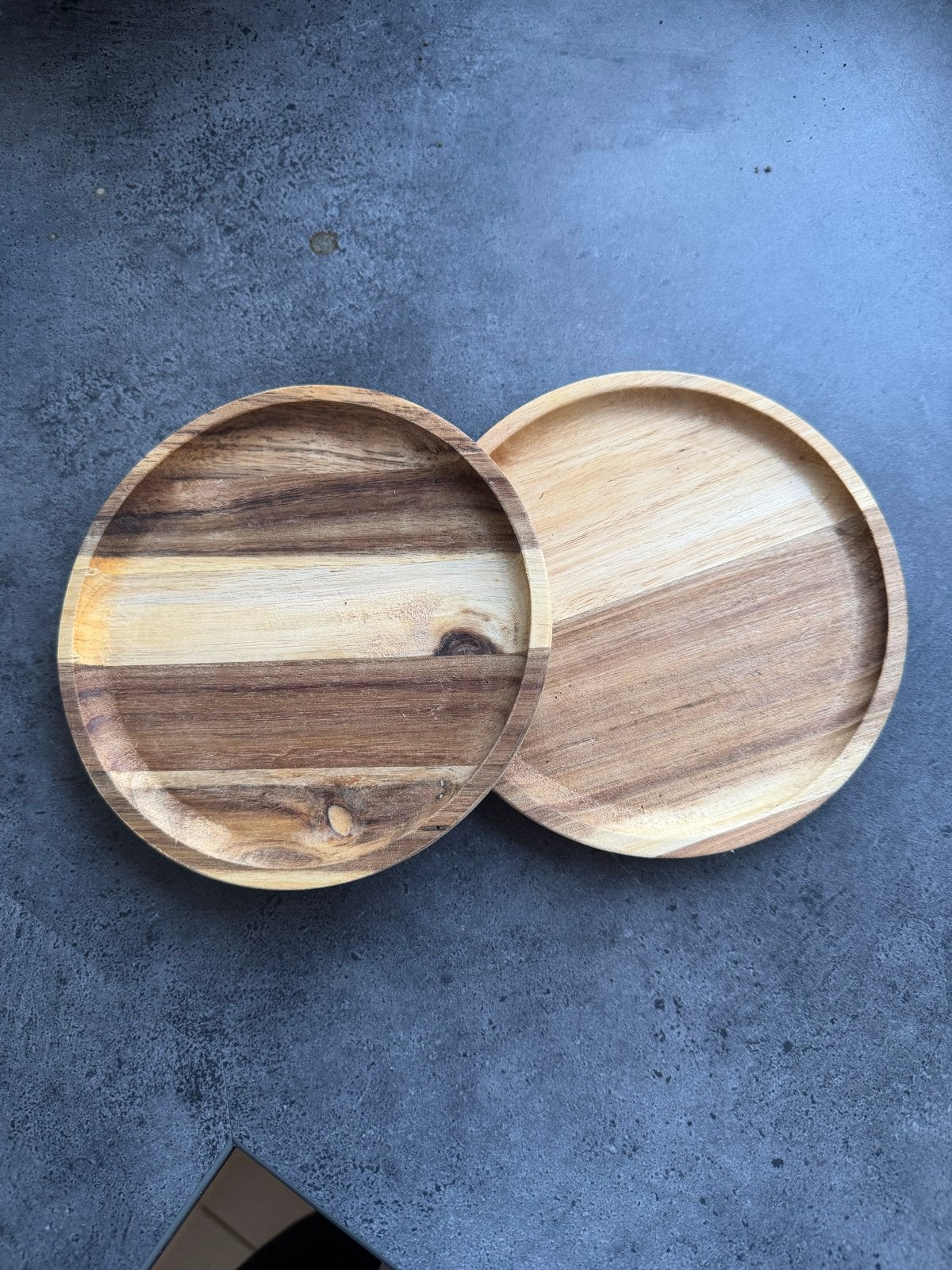Set van 2 houten onderzetters/schaaltjes, Hout, Ophalen of Verzenden, Zo goed als nieuw, Scandinavisch