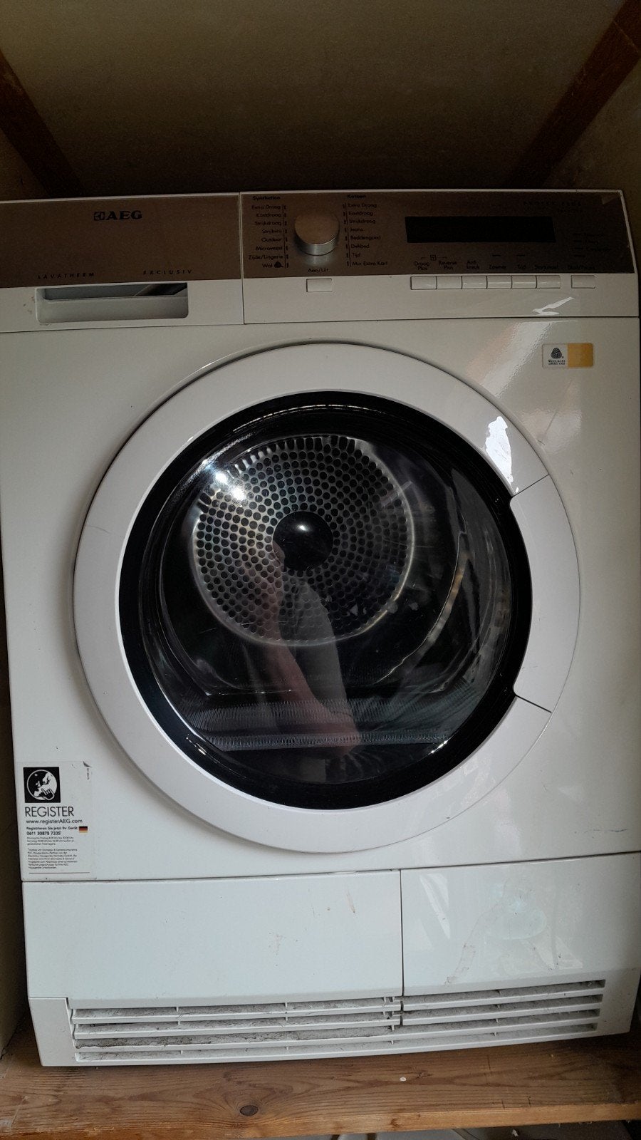 Warmtepomp droger AEG, Witgoed en Apparatuur, 6 tot 8 kg, Ophalen, Condens, 85 tot 90 cm