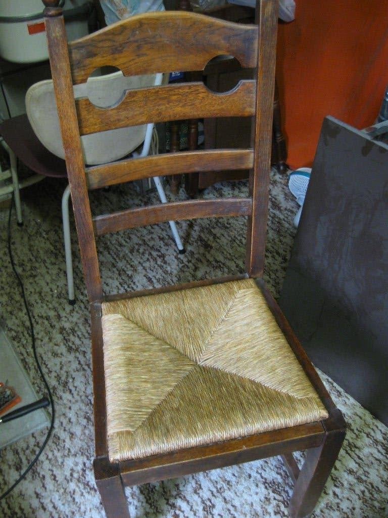 Vintage stoel jaren 60-70, Ophalen, Gebruikt, Bruin, Eén