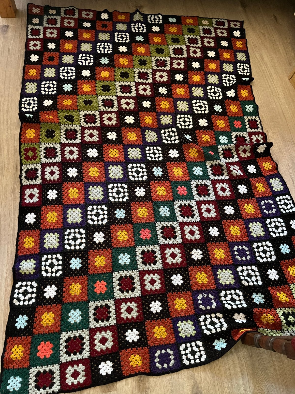 Gehaakte deken / sprei - 2.20 x 1.35m, Ophalen, Gebruikt