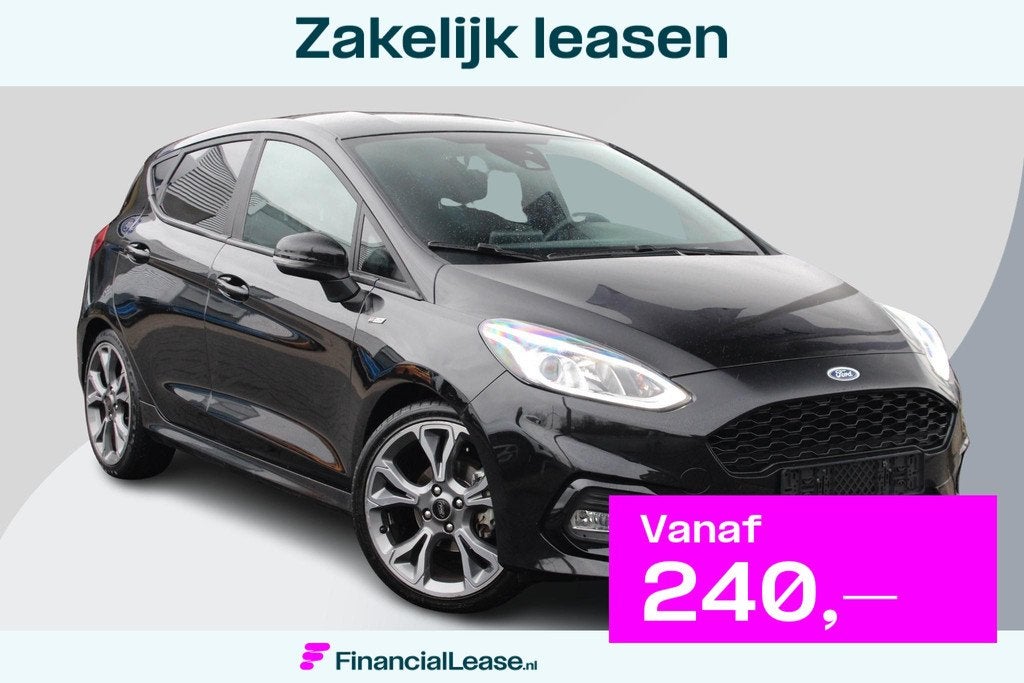 Ford Fiesta 1.0 EcoBoost ST-Line 95pk | 18 inch Lichtmetaal, Voorwielaandrijving, Gebruikt, 1064 kg, Zwart