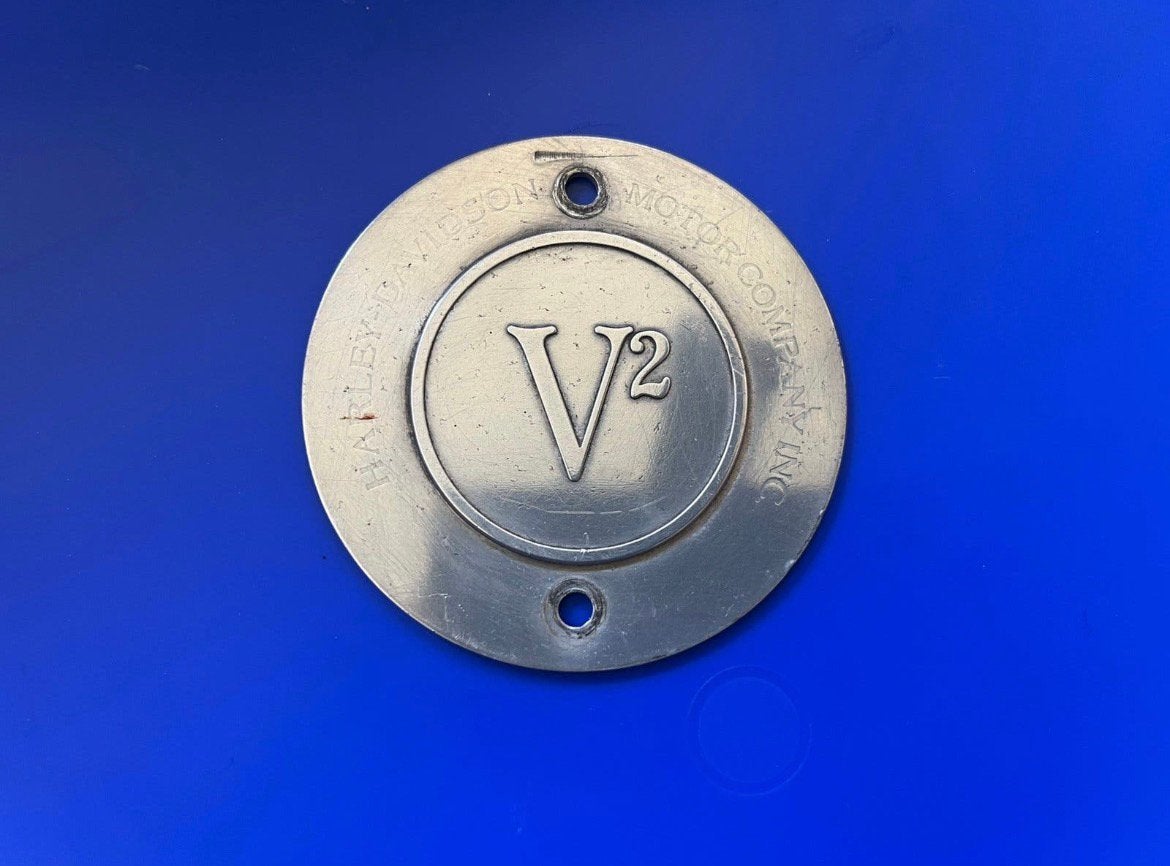 Vintage Harley-Davidson Motor Company V2-plaat /point cover, Motoren, Ophalen of Verzenden