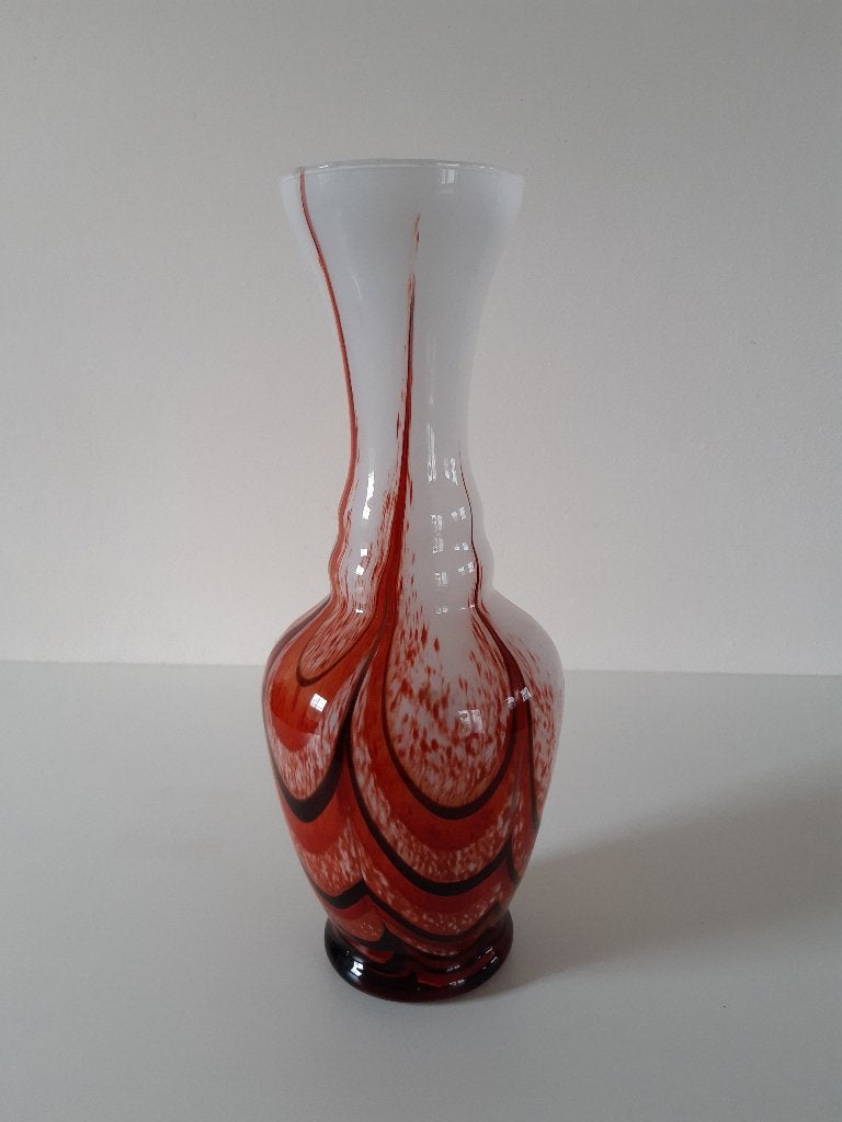 VAAS CARLO MORETTI VINTAGE DESGIN, 26 cm, Meerkleurig, Ophalen of Verzenden, Glas