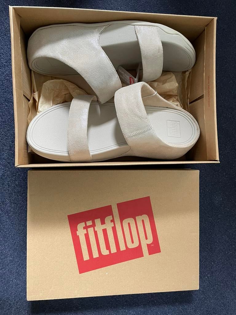 Fitflop Lulu Slide Sandalen Nieuw., Verzenden, Beige, Nieuw, Sandalen of Muiltjes