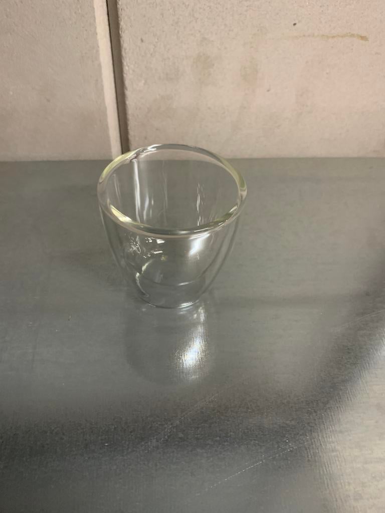 Dubbelwandig espressoglas bodum 80 cc, Huis en Inrichting, Keuken | Servies, Glas of Glazen, Nieuw, Ophalen of Verzenden, Glas