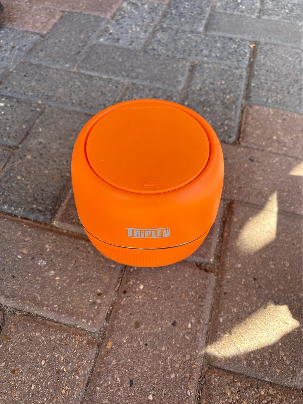 Triple Tafelafvalbakje - Oranje Mini Prullenbakje, Kunststof, Verzenden, Nieuw, Minder dan 10 liter